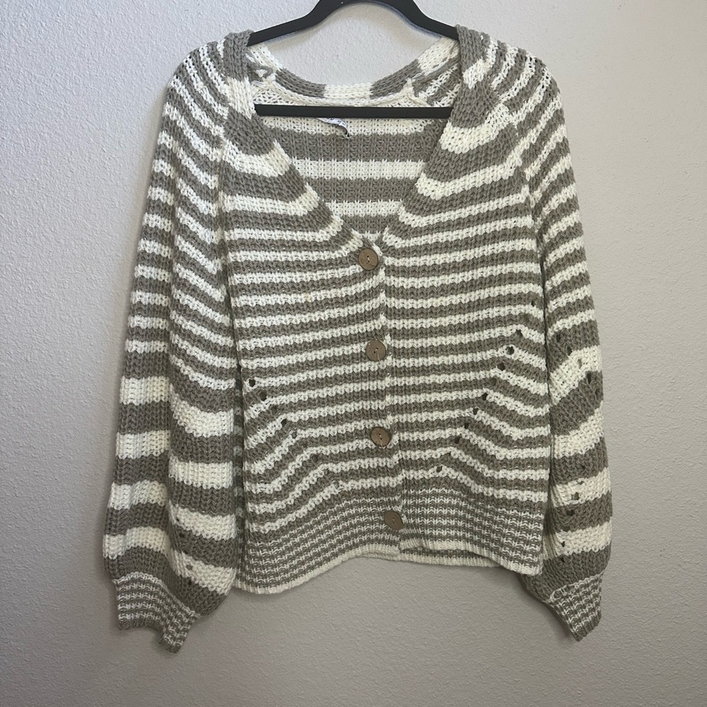 Button down sweater